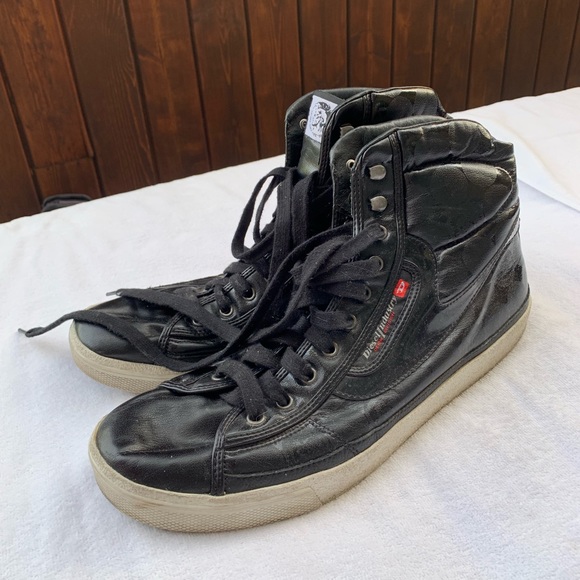 diesel black high tops